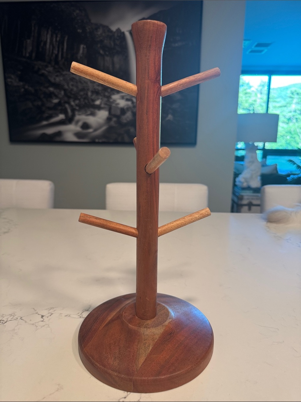 Hearth & Hand Wooden Mug Tree in Warm Brown
